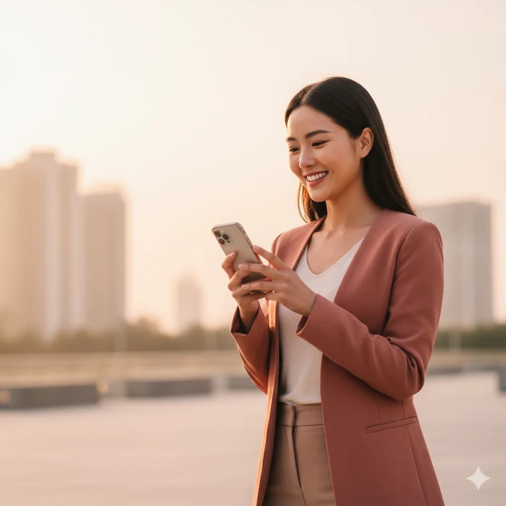 UAE resident comparing international money transfer rates on mobile